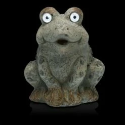 Alpine Corporation 10" Polystone Frog Solar Statue Gray -Cheap Garden Decor Store unnamed file 601