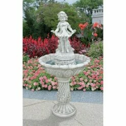 Design Toscano Abigail's Bountiful Apron Cascading Garden Fountain - Off-White