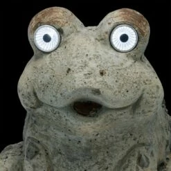 Alpine Corporation 10" Polystone Frog Solar Statue Gray -Cheap Garden Decor Store unnamed file 602