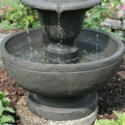 Sunnydaze Decor Sunnydaze 25"H Electric Polyresin 2-Tier Streaming Falls Outdoor Water Fountain -Cheap Garden Decor Store unnamed file 6038
