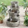 39" Indoor/Outdoor 5-Tier Rock Fountain with Replaceable LED Lights Gray - Alpine Corporation -Cheap Garden Decor Store unnamed file 6052