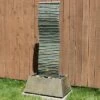 Sunnydaze Decor Sunnydaze 49"H Electric Spiraling Slate Outdoor Water Fountain with LED Lights -Cheap Garden Decor Store unnamed file 6068