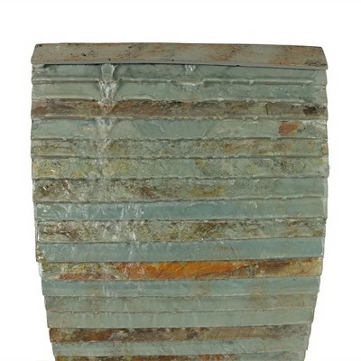 Sunnydaze Decor Sunnydaze 49"H Electric Spiraling Slate Outdoor Water Fountain with LED Lights 7 Sunnydaze Decor Sunnydaze 49"H Electric Spiraling Slate Outdoor Water Fountain with LED Lights - Image 5