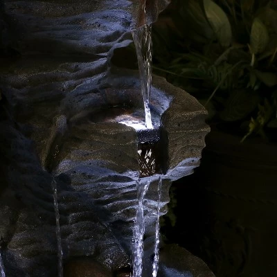 Sunnydaze Decor Sunnydaze 39"H Electric Polyresin and Fiberglass Dual Cascading Falls Outdoor Water Fountain with LED Lights 10 Sunnydaze Decor Sunnydaze 39"H Electric Polyresin and Fiberglass Dual Cascading Falls Outdoor Water Fountain with LED Lights - Image 8