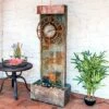 Sunnydaze Decor Sunnydaze 49"H Electric Natural Slate Indoor/Outdoor Water Fountain with Clock and LED Light -Cheap Garden Decor Store unnamed file 6111