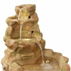 Sunnydaze Decor Sunnydaze 41"H Electric Fiberglass Stone Springs Outdoor Water Fountain with LED Lights -Cheap Garden Decor Store unnamed file 6131