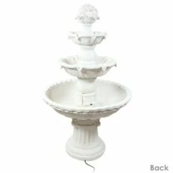 Sunnydaze Decor Sunnydaze 52"H Electric Fiberglass 4-Tier Fruit Top Outdoor Water Fountain, White Finish 11 Sunnydaze Decor Sunnydaze 52"H Electric Fiberglass 4-Tier Fruit Top Outdoor Water Fountain, White Finish -Cheap Garden Decor Store unnamed file 6141