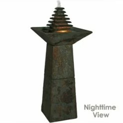 Sunnydaze Decor Sunnydaze 40"H Electric Natural Slate Layered Pyramid Tiered Outdoor Water Fountain with LED Light 14 Sunnydaze Decor Sunnydaze 40"H Electric Natural Slate Layered Pyramid Tiered Outdoor Water Fountain with LED Light -Cheap Garden Decor Store unnamed file 6146