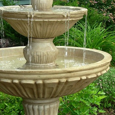 Sunnydaze Decor Sunnydaze 55"H Electric Polystone Classic Style 3-Tier Designer Outdoor Water Fountain, White Finish 9 Sunnydaze Decor Sunnydaze 55"H Electric Polystone Classic Style 3-Tier Designer Outdoor Water Fountain, White Finish - Image 7