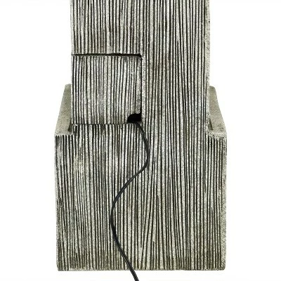 Sunnydaze Decor Sunnydaze 35"H Electric Polyresin Modern Vogue Column Outdoor Water Fountain with LED Lights 6 Sunnydaze Decor Sunnydaze 35"H Electric Polyresin Modern Vogue Column Outdoor Water Fountain with LED Lights - Image 4