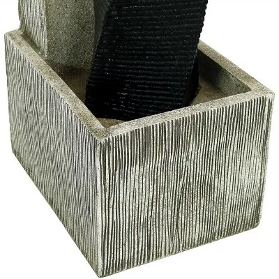 Sunnydaze Decor Sunnydaze 35"H Electric Polyresin Modern Vogue Column Outdoor Water Fountain with LED Lights 7 Sunnydaze Decor Sunnydaze 35"H Electric Polyresin Modern Vogue Column Outdoor Water Fountain with LED Lights - Image 5