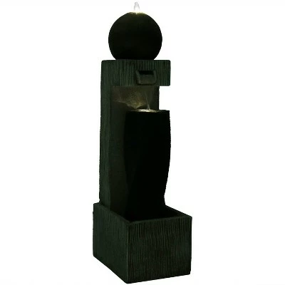 Sunnydaze Decor Sunnydaze 35"H Electric Polyresin Modern Vogue Column Outdoor Water Fountain with LED Lights 10 Sunnydaze Decor Sunnydaze 35"H Electric Polyresin Modern Vogue Column Outdoor Water Fountain with LED Lights - Image 8