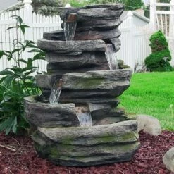 Sunnydaze Decor Sunnydaze 31"H Electric Polyresin and Fiberglass Lighted Cobblestone Waterfall Outdoor Water Fountain with LED Lights 9 Sunnydaze Decor Sunnydaze 31"H Electric Polyresin and Fiberglass Lighted Cobblestone Waterfall Outdoor Water Fountain with LED Lights -Cheap Garden Decor Store unnamed file 6195