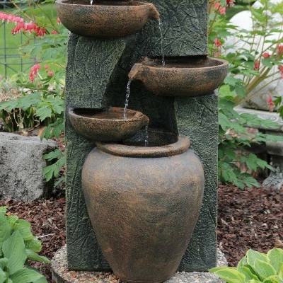 Sunnydaze Decor Sunnydaze 39"H Electric Polyresin and Fiberglass Cascading Earthenware Tiered Outdoor Water Fountain 6 Sunnydaze Decor Sunnydaze 39"H Electric Polyresin and Fiberglass Cascading Earthenware Tiered Outdoor Water Fountain - Image 4