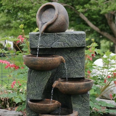 Sunnydaze Decor Sunnydaze 39"H Electric Polyresin and Fiberglass Cascading Earthenware Tiered Outdoor Water Fountain 7 Sunnydaze Decor Sunnydaze 39"H Electric Polyresin and Fiberglass Cascading Earthenware Tiered Outdoor Water Fountain - Image 5