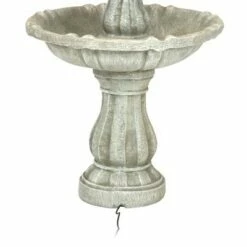 Sunnydaze Decor Sunnydaze Outdoor 2-Tier Solar Powered Water Fountain with Battery Backup and Submersible Pump - 35" - White Earth Finish -Cheap Garden Decor Store unnamed file 6318