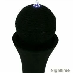 Sunnydaze Decor Sunnydaze Outdoor Polyresin Desert Spring Solar Powered Water Fountain with Battery Backup, Submersible Pump, and Panel - 30"