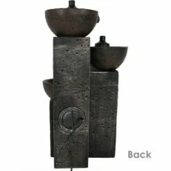 Sunnydaze Decor Sunnydaze 34"H Electric Polyresin 3-Tier Burning Bowls Outdoor Water Fountain with Real Flame Torch Accents -Cheap Garden Decor Store unnamed file 6343