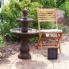 Sunnydaze Decor Sunnydaze Outdoor 2-Tier Solar Powered Water Fountain with Battery Backup and Submersible Pump - 35" - Rust Finish -Cheap Garden Decor Store unnamed file 6387