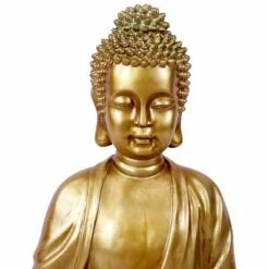 Sunnydaze Decor Sunnydaze 36"H Electric Fiberglass Relaxed Buddha Outdoor Water Fountain with LED Light -Cheap Garden Decor Store unnamed file 6395