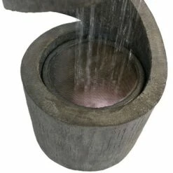 Sunnydaze Decor Sunnydaze 31"H Electric Polyresin Showering Spiral Column Outdoor Water Fountain with LED Light -Cheap Garden Decor Store unnamed file 6494