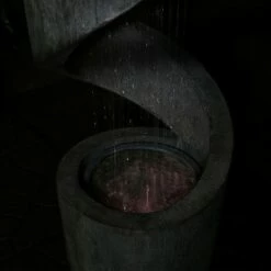 Sunnydaze Decor Sunnydaze 31"H Electric Polyresin Showering Spiral Column Outdoor Water Fountain with LED Light -Cheap Garden Decor Store unnamed file 6495