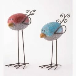 Wind & Weather Colorful Resin Rock Birds with Wire Wings, Tails, Legs and Feet, Set of 2 11 Wind & Weather Colorful Resin Rock Birds with Wire Wings, Tails, Legs and Feet, Set of 2 -Cheap Garden Decor Store unnamed file 650