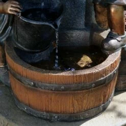 Sunnydaze Decor Sunnydaze 40"H Electric Polyresin Children Playing with Water Faucet Outdoor Water Fountain with LED Lights -Cheap Garden Decor Store unnamed file 6504