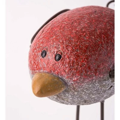 Wind & Weather Colorful Resin Rock Birds with Wire Wings, Tails, Legs and Feet, Set of 2 7 Wind & Weather Colorful Resin Rock Birds with Wire Wings, Tails, Legs and Feet, Set of 2 - Image 5