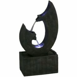 Sunnydaze Decor Sunnydaze 31"H Electric Polyresin Modern Flowing Curves Outdoor Water Fountain with LED Light -Cheap Garden Decor Store unnamed file 6598