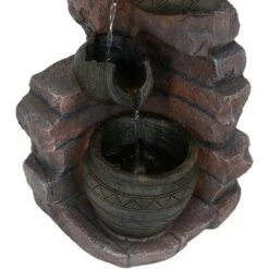 Sunnydaze Decor Sunnydaze Outdoor Polyresin Crumbling Bricks and Pots Solar Cascading Water Fountain with LED Lights and Battery Backup - 27" -Cheap Garden Decor Store unnamed file 6603