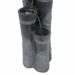 Sunnydaze Decor Sunnydaze 41"H Electric Polystone 4-Tier Staggered Pillars Outdoor Water Fountain with LED Lights -Cheap Garden Decor Store unnamed file 6612
