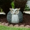 Alpine Corporation Alpine 13" Solar Owl Magnesium Oxide Statue Gray -Cheap Garden Decor Store unnamed file 662