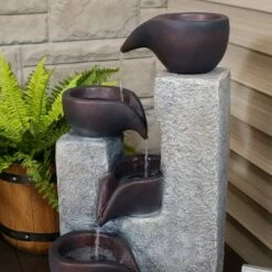 Sunnydaze Decor Sunnydaze Outdoor Polyresin Solar Powered Aged Tiered Vessels Water Fountain with Battery Backup - 29" -Cheap Garden Decor Store unnamed file 6638