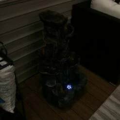 Sunnydaze Decor Sunnydaze Outdoor Solar Powered Tiered Driftwood and Flourishing Stem Rock Fountain with LED Light - 29" -Cheap Garden Decor Store unnamed file 6668