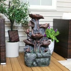 Sunnydaze Decor Sunnydaze Outdoor Solar Powered Tiered Driftwood and Flourishing Stem Rock Fountain with LED Light - 29" -Cheap Garden Decor Store unnamed file 6671