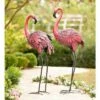 Wind & Weather Fancy-Feathered Indoor/Outdoor Metal Looking Forward Flamingo -Cheap Garden Decor Store unnamed file 670