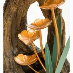 Wind & Weather Realistic Indoor/Outdoor Woodland Stump Fountain with Metal Lily Pads -Cheap Garden Decor Store unnamed file 6722