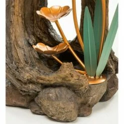 Wind & Weather Realistic Indoor/Outdoor Woodland Stump Fountain with Metal Lily Pads -Cheap Garden Decor Store unnamed file 6725