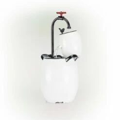 Alpine Corporation Alpine 19" Barrels and Facet Tabletop Fountain White -Cheap Garden Decor Store unnamed file 6909