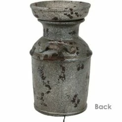 Sunnydaze Decor Sunnydaze 20"H Electric Polystone Farmhouse Vintage Milk Can Birdbath Outdoor Water Fountain with LED Lights -Cheap Garden Decor Store unnamed file 7040