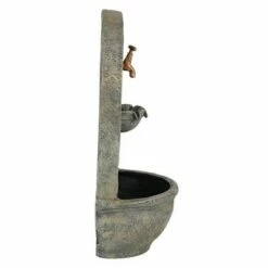 Sunnydaze Decor Sunnydaze 26"H Electric Polystone Messina Outdoor Wall-Mount Water Fountain, French Limestone Finish -Cheap Garden Decor Store unnamed file 7048