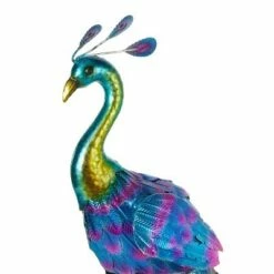 28" Metal Peacock Outdoor Decor With Glossy Finish Statue - Alpine Corporation -Cheap Garden Decor Store unnamed file 713