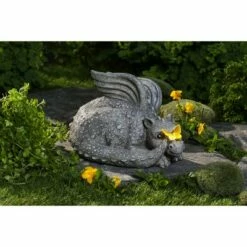 Evergreen 8"Solar Dragon Baby with Butterfly