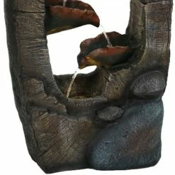 Sunnydaze Decor Sunnydaze 26"H Electric Polyresin Log Archway Outdoor Water Fountain with LED Light -Cheap Garden Decor Store unnamed file 7251