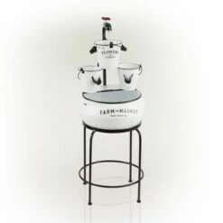 36" Buckets with Faucet Tabletop Fountain White - Alpine Corporation -Cheap Garden Decor Store unnamed file 7266