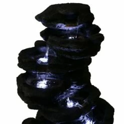 Sunnydaze Decor Sunnydaze 18"H Electric Polyresin Stacked Rock Waterfall Indoor/Outdoor Tabletop Water Fountain with LED Lights -Cheap Garden Decor Store unnamed file 7285