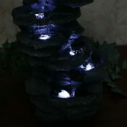 Sunnydaze Decor Sunnydaze 18"H Electric Polyresin Stacked Rock Waterfall Indoor/Outdoor Tabletop Water Fountain with LED Lights -Cheap Garden Decor Store unnamed file 7287