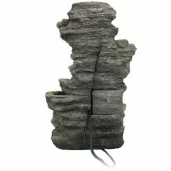 Sunnydaze Decor Sunnydaze 18"H Electric Polyresin Stacked Rock Waterfall Indoor/Outdoor Tabletop Water Fountain with LED Lights -Cheap Garden Decor Store unnamed file 7292