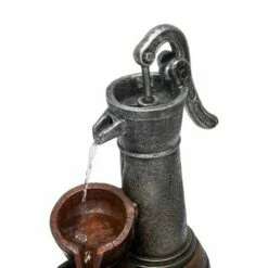 24" Vintage Barrel Water Pump With Buckets Fountain - Alpine Corporation -Cheap Garden Decor Store unnamed file 7303